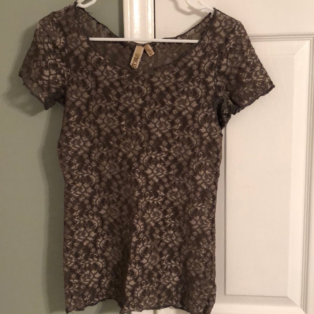 BKE Sheer Lace Top